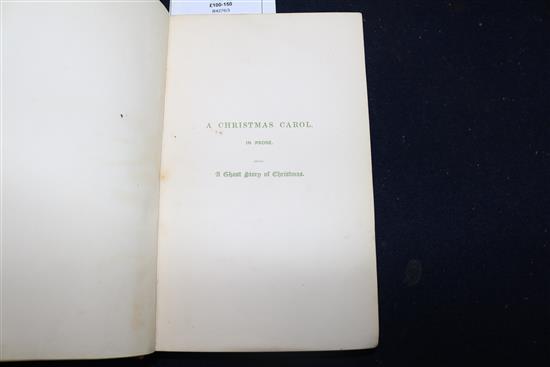 Dickens, Charles - A Christmas Carol, 1st edition, 8vo, Stave 1 on first page of text, frontispiece,